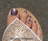 Кольцо на палец ноги «Медные цветочки»
