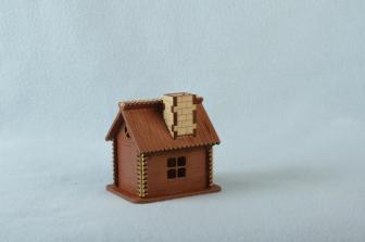 дом с тубой для зубочисток размер 60*80*90. Домик миниатюра Small house