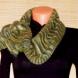 шарф вязаный мохеровый зелёный