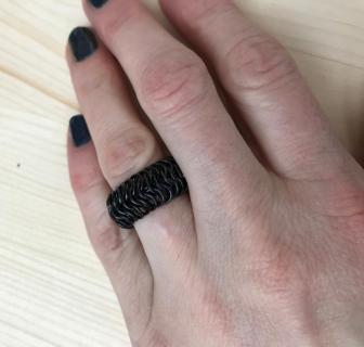 Кольцо латунное Chain maille «6-in-1»