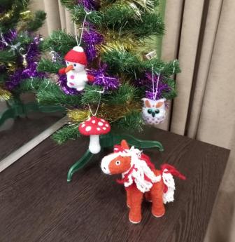 Набор елочных игрушек из шерсти. Набор елочных игрушек из шерсти сухое вяляние