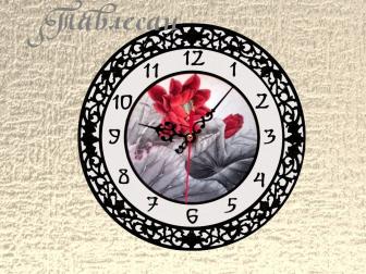 ВАриант с белым циферблатом. Настенные часы «Цветок императора»