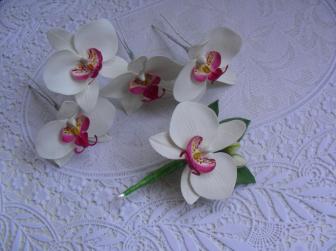 Свадебный комплект Белые орхидеи