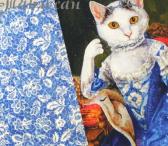 Обложка для паспорта «Кошка Антуанетта» кожа