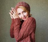 Авторский свитер + шапочка «Тёплая парочка»