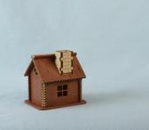 дом с тубой для зубочисток размер 60*80*90, Домик миниатюра Small house