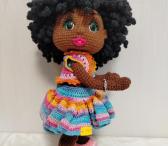 Рост 30 см, каркас, голова поворотная, Мулатка Шоколадка