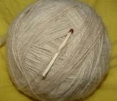 Пряжа «Белый Пушистик» ручного прядения для ручного вязания