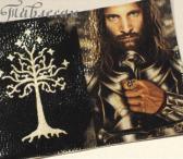 Обложка для паспорта «Арагорн. Белое древо Гондора» кожа