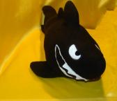Декоративная подушка-игрушка Зубастая черная акула