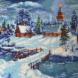 Картина вышитая бисером «Сказочная зима»
