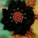 Брошь-цветок из натуральной кожи «Кармен»