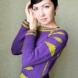 Авторский пуловер «Пурпур и фисташки»