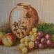 Вышитая картина Персики и виноград