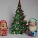 Новогодний набор сувениров «Елочка, Дед Мороз и Щенок»