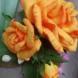 Брошь с розами из фоамирана «Оранжевое лето»