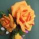 Брошь с розами из фоамирана «Оранжевое лето»