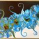 #8 Дивный цветок. Картина в технике Флюид арт Fluid Art (жидкий акрил). Холст на подрамнике 20х30 см