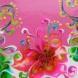 #7 Дивный цветок. Картина в технике Флюид арт Fluid Art (жидкий акрил). Холст на подрамнике 20х30 см
