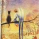 Обложка для паспорта «Кот и ангел» кожа декупаж